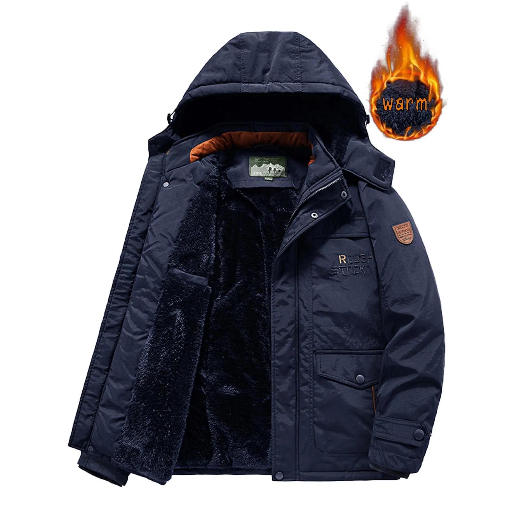 Deep Blue8186cotton padded jacket
