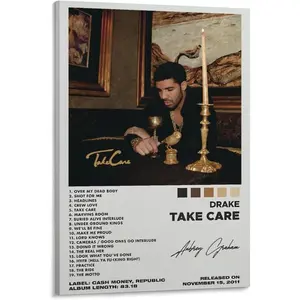 Take Care Album Cover Music Poster for Room Aesthetic Canvas Wall Art Prints for Bedroom Decor Rapper Gifts  Artistic Decoration