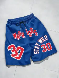 Warriors #30 Stay Wild Basketball Shorts | Vintage Streetwear Versatile All Seasons Athletic Shorts | Drawstring Waist Casual Gym Shorts for NBA Fans & Hip-Hop Style |tiktokshopholidayhau