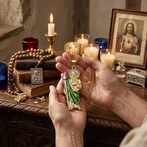 The Miracle San Judas Tadeo Necklace | Premium Gold Patron Saint Pendant