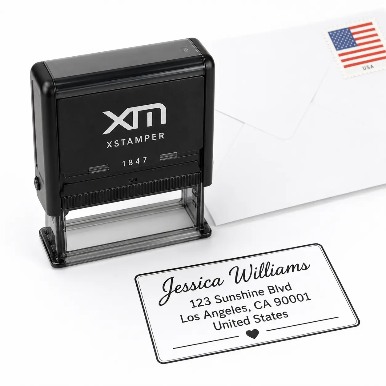 Custom Address Stamp, Self-Inking Return Address Rubber Stamp for Envelopes, Mailing and New Home Gifts