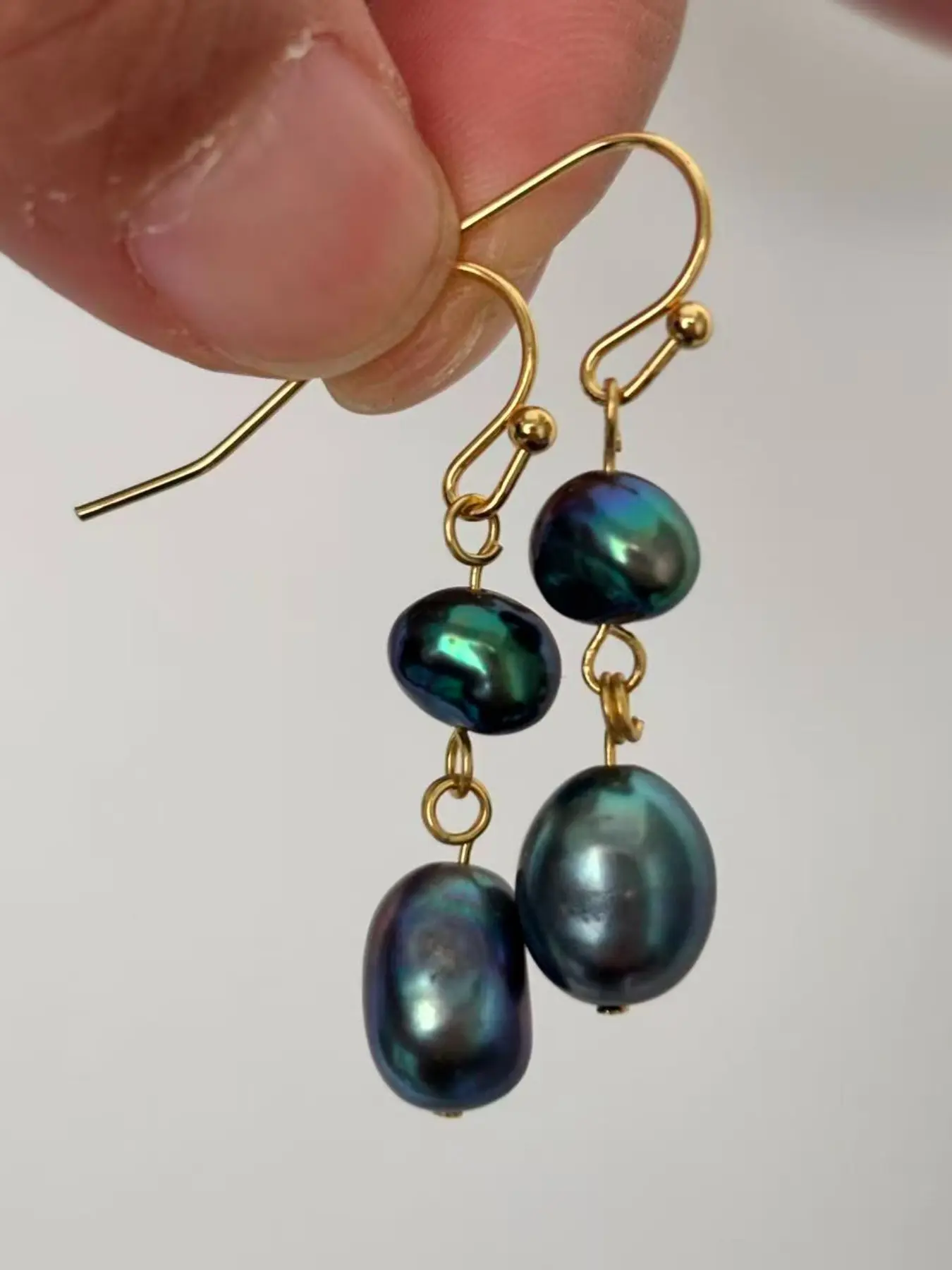 Natural Freshwater Pearl Earrings, Irregular Shape Baroque Pearls, Hook Design, Fashion Elegant, Valentine's Day Gift
