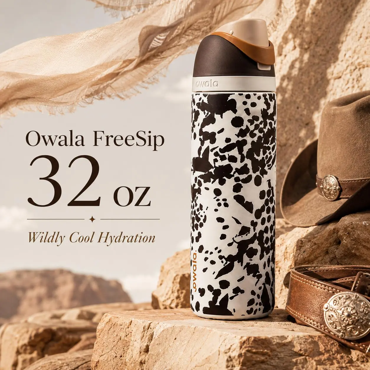 Owala FreeSip 32oz Cowgirl Core Target Exclusive Western Bottle NEW , Perfect Gift , Daily use