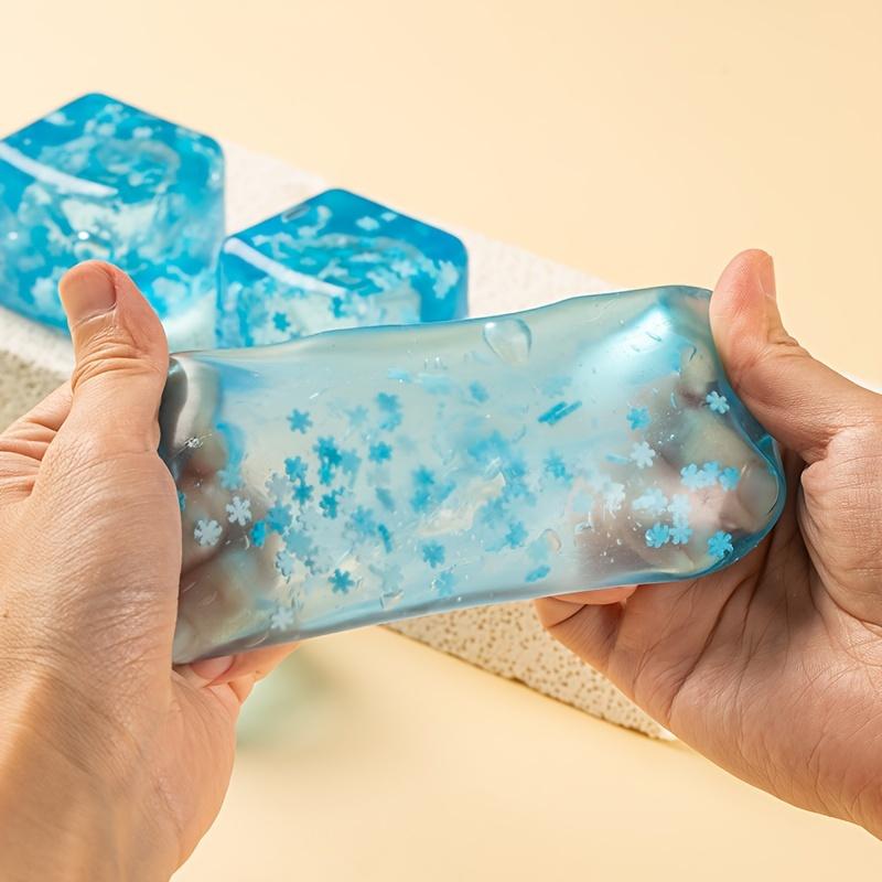 Snowflakes Ice Cube Anti-stress Squishy Toys Slow Rebound Stress Relief Ball Decompression Fidget Toy For Adults Birthday Gifts #TTMN