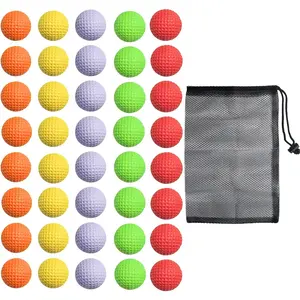 40 count Foam Golf Practice Balls - Realistic Feel and Limited Flight Training Balls for Indoor or Outdoor