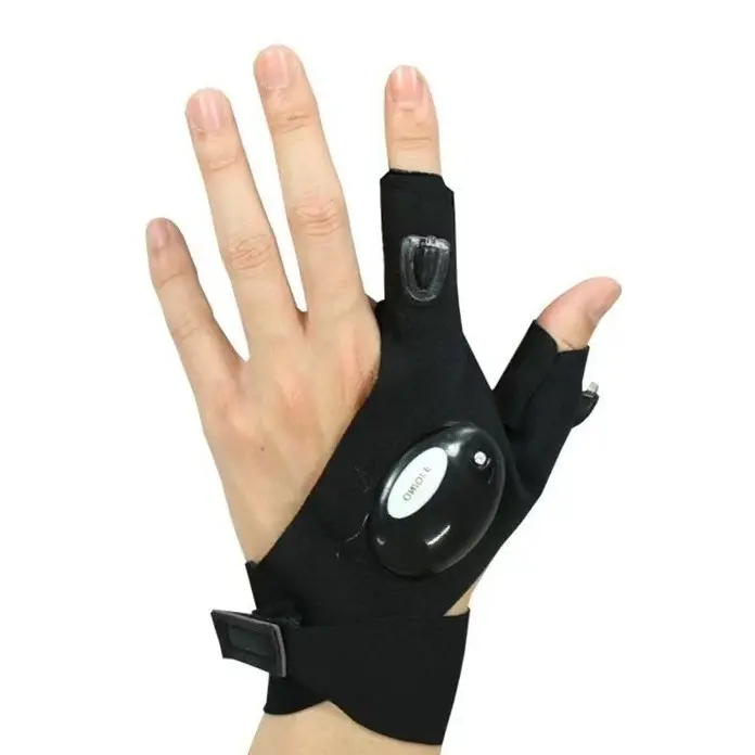 Built-in LED Flashlight Cleaning Gloves with Finger Lights for Adults, 40g Waterproof Home Care Gloves, Outdoor Camping Cool Gadget, Ultimate Convenience Birthday Gift for Men