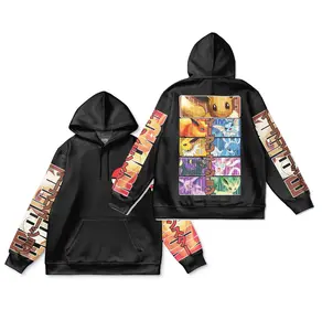 Eeveelution Streetwear Hoodie - Ape Zip Hoodie - Hoodies Japanese Anime Style Zip Up Hooded Sweatshirts Men Women Fashion Y2k Oversized Pullovers