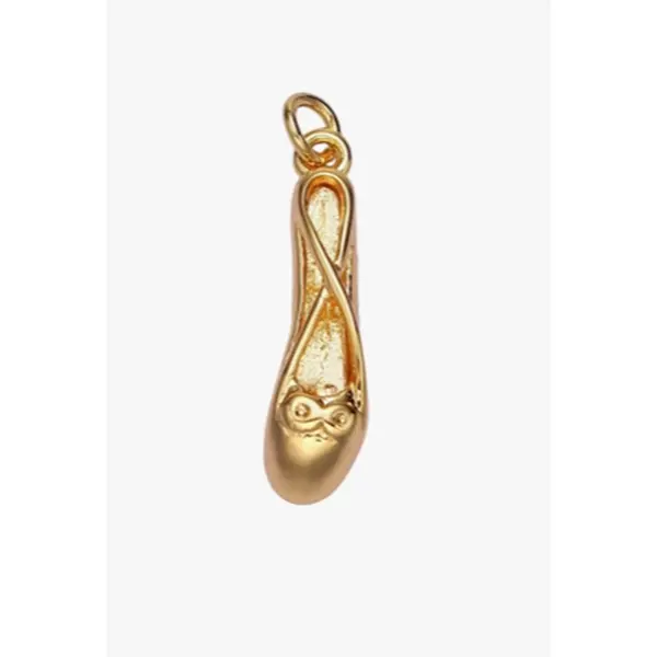 Mini Gold Ballet Slipper Charm