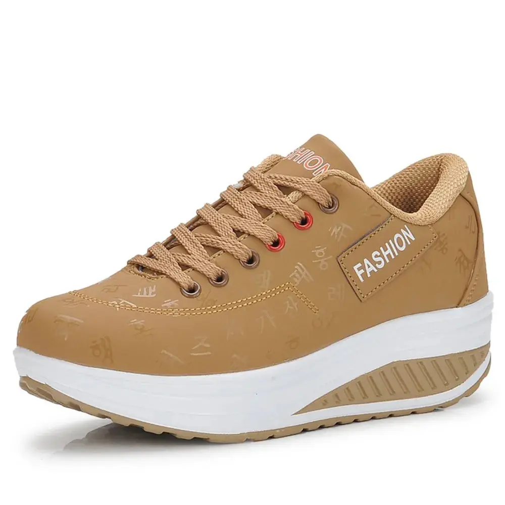 Women’s Rocker Platform Walking Sneakers – Lightweight Comfort Trainers