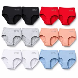 5895  Women's Cotton Briefs Underwear, Multicolor, High Waist, Soft Panties, 12 Pack
