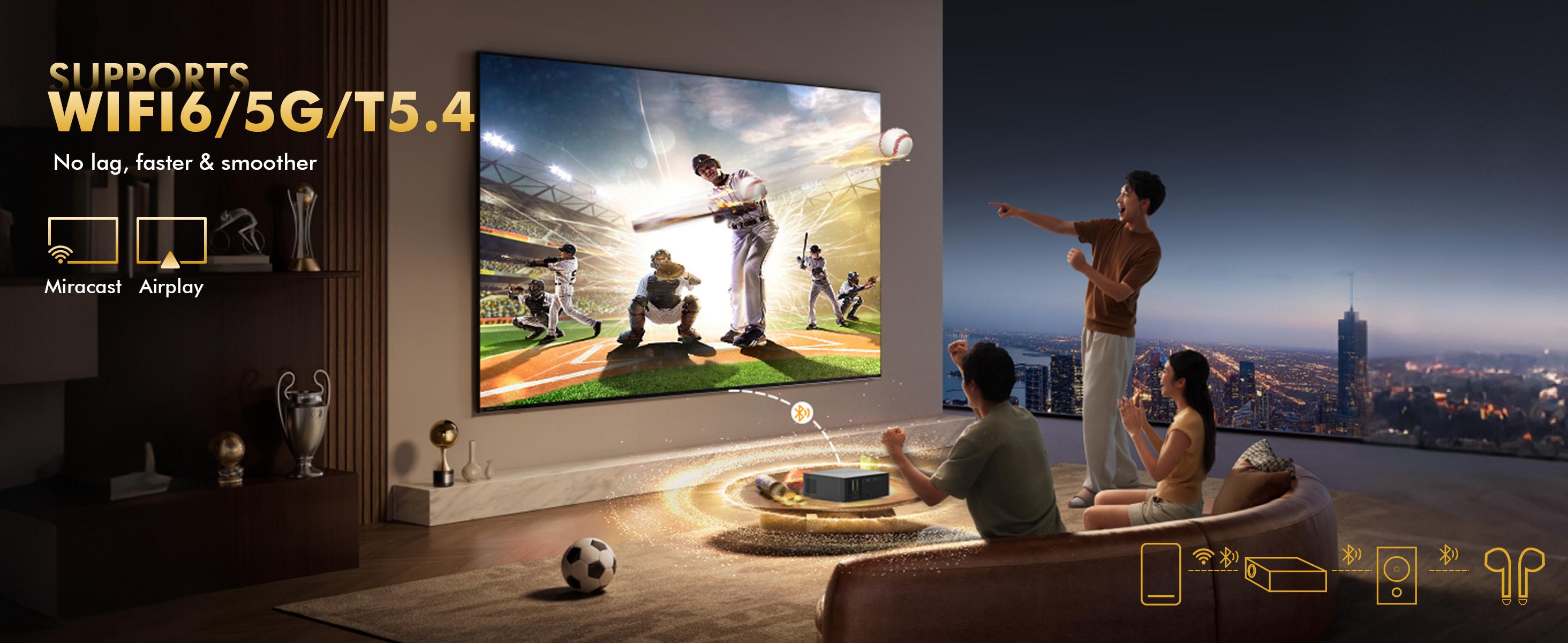 New Premium Upgraded Flagship projector 4k support. Video projector features Auto Vertical & Horizontal Keystone Correction. With portable projector Bluetooth 6.0 & Android 12.0 OS. Perfect portable projector gift pick for Mother’s Day,