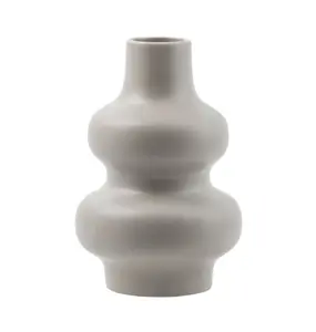 7 inches Ceramic Bubble Vase, Porcini Taupe