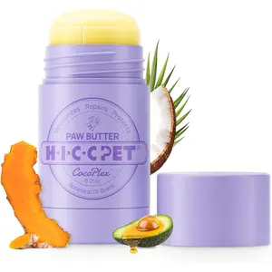 HICC PET Dog Paw Balm 0.21 oz for Dogs & Cats, Soothing Paw Balm Dogs Lick Safe, Moisturizing and Healing Dry Cracked Paws Cat Paw Balm, All-Natural Paw Wax for Dogs, Improves Rough Paws Relieves Odor