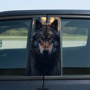 Lone Wolf Car B-pillar Decal - Waterproof Vinyl Car Door Trim Sticker for All Models - Easy Installation & Durable Protection - Perfect Gift for Car Enthusiasts