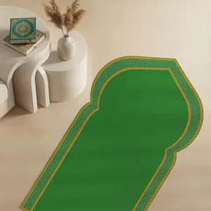 Quantum Prayer Mat in Greenish Gold 30″ x 53″ | Indoor Grounding Prayer Mat at Home, Office, Work-15 Ft Cord Included | Conductive Carbon