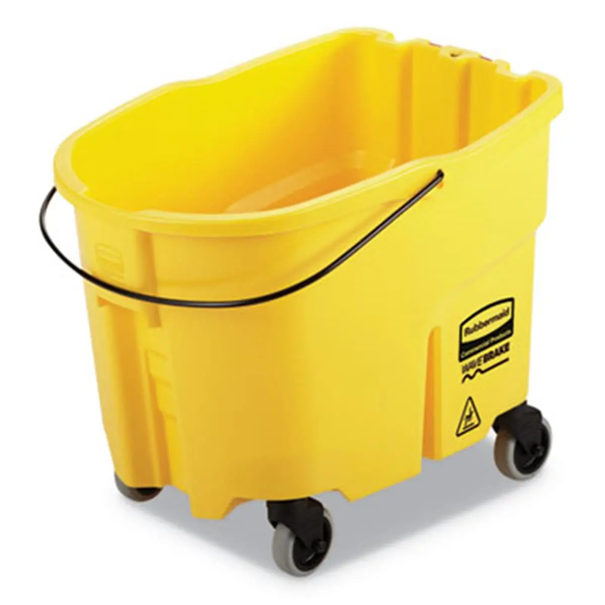 Rubbermaid Commercial Wave Brake 2.0 Traditional 8.75gal Plastic Bucket, Yellow, Reptile & Amphibian Pet Cleaning Tool