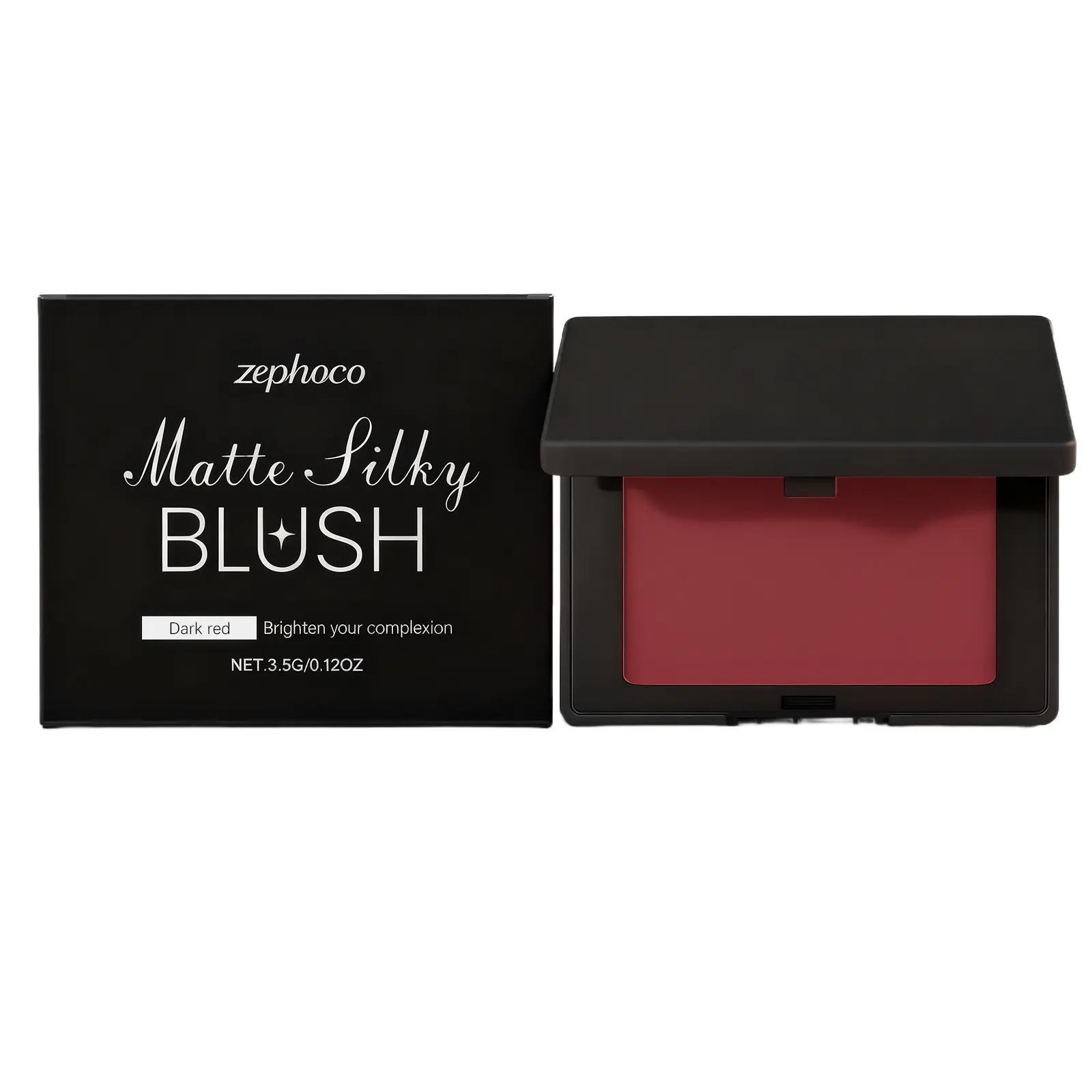 Dark Red Matte Smooth Blush Is Easy To Blend And Does Not Smudge, Creating An Atmospheric Makeup Look That Is Versatile For Daily Use