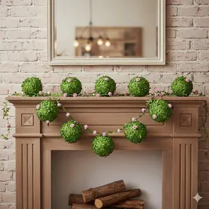 DIY Flexible Vine Wreath with LED String Lights, Artificial Willow Foliage for Home Wedding Decor, Eco-Friendly Spring Upgrade Material, Garden Craft & Floral Arrangement Supplies.