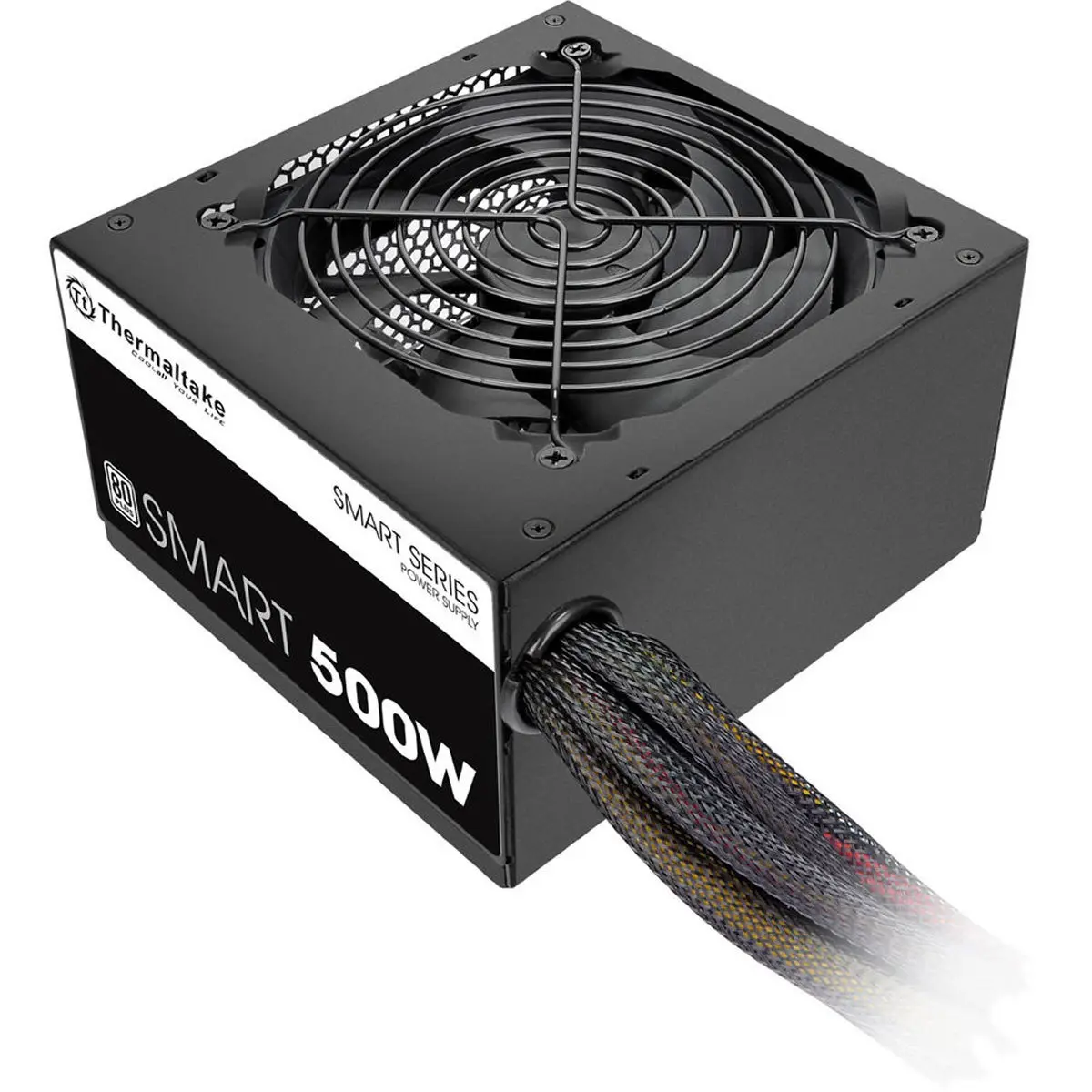 Thermaltake Smart 500W 80+ White Certified ATX 12V V2.3/EPS 12V Active PFC PSU, Continuous Power, 120mm Ultra Quiet Fan Cooling, Desktop Computer Power Supply Unit PS-SPD-0500NPCWUS-W