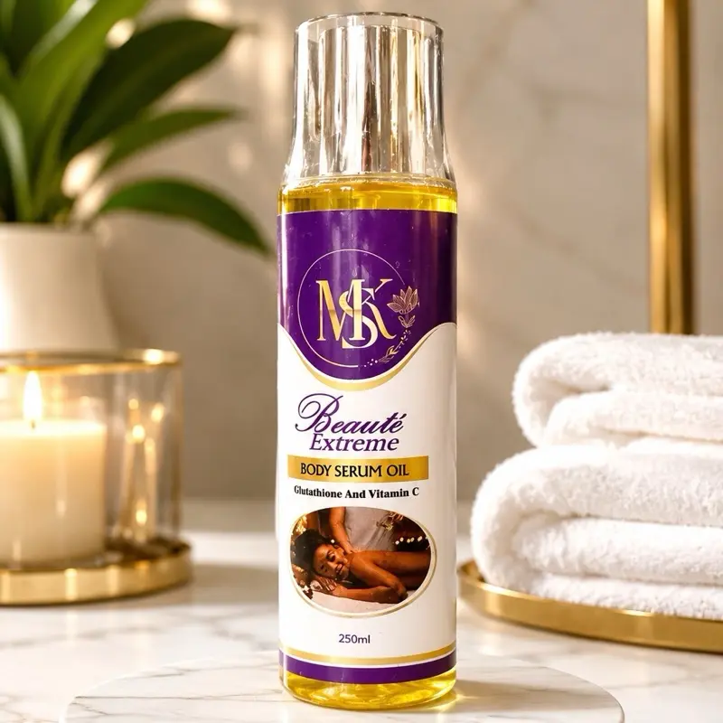 Beauté Extreme Body Serum Oil 250ml - Olive & Avocado Infused, Vitamin E Smooth Moisturizer for Body Care