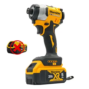 Cordless Impact Drill Screwdriver, 20V 2-in-1 Power Tool with 1/4'' Quick Release Hex Chuck, LED Light, Ideal for Construction Decoration and Home Renovation