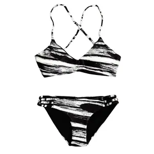 DRIFTWOOD - REVERSIBLE 2-Piece Girls Bikini SET Black+White