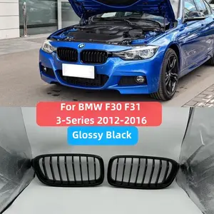 Glossy Black Grill Front Bumper Kidney Grille For BMW F30 F31 3-Series 2012-2016