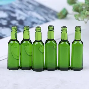 6pcs 1:12 Dollhouse Miniature Beer Wine Drink Bottle Doll Kitchen Accessories For Kids Creative Play