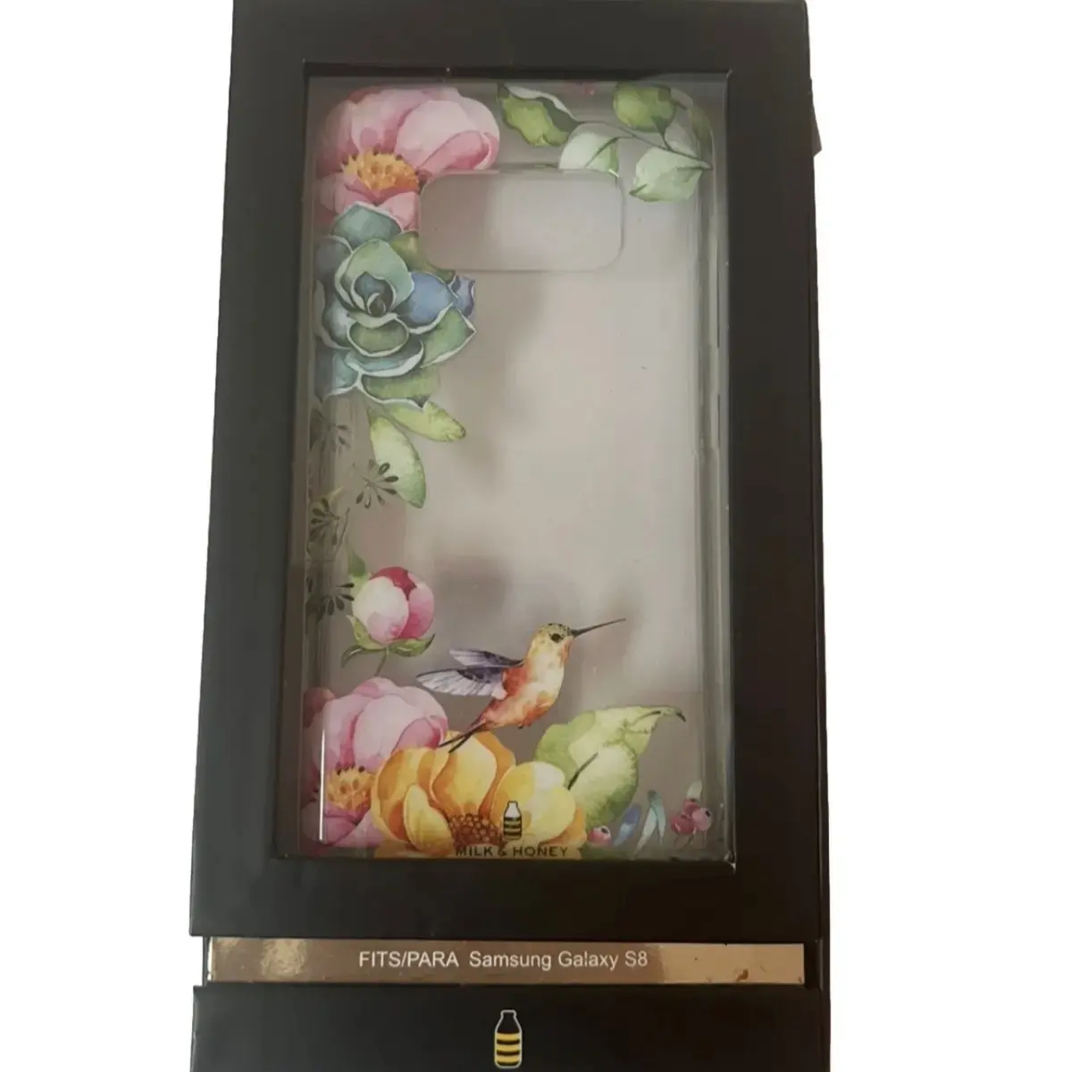 Protective Phone Case for Samsung Galaxy S8 - Milk and Honey Floral, Hummingbird Design, Scratch Resistant Cellphone Accessories with Birds, Flowers