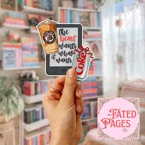 Waterproof Sticker | Iced Coffee, E-reader, and Favorite Drink