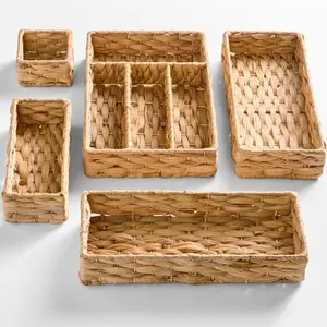 Best Choice Products 5PC Flatware Organizer Set, Woven Modular Silverware & Utensil Drawer Organizer Trays Best Choice Products 5PC Flatware Organizer Set, Woven Modular Silverware & Utensil Drawer Organizer Trays