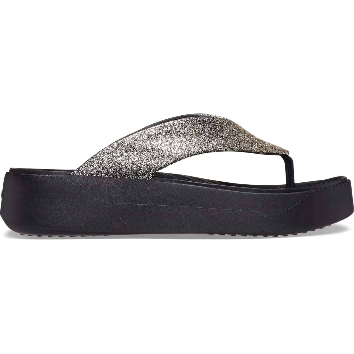 Crocs Women's Getaway Chunky Glitter Platform Sandals Flip Flops, Sparkly Sandals