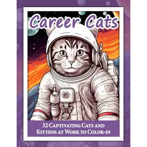 Career Cats: 32 Captivating Cats and Kittens at Work to Color-in (Coloring in) Paperback – September 28, 2023
