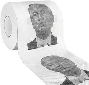 President Toilet Paper, Funny Novelty Gag Gift, Prank Gift for White Elephant Exchange, Christmas Stocking Stuffer, Birthday, 1 Roll, 3 Ply, 300 Sheets