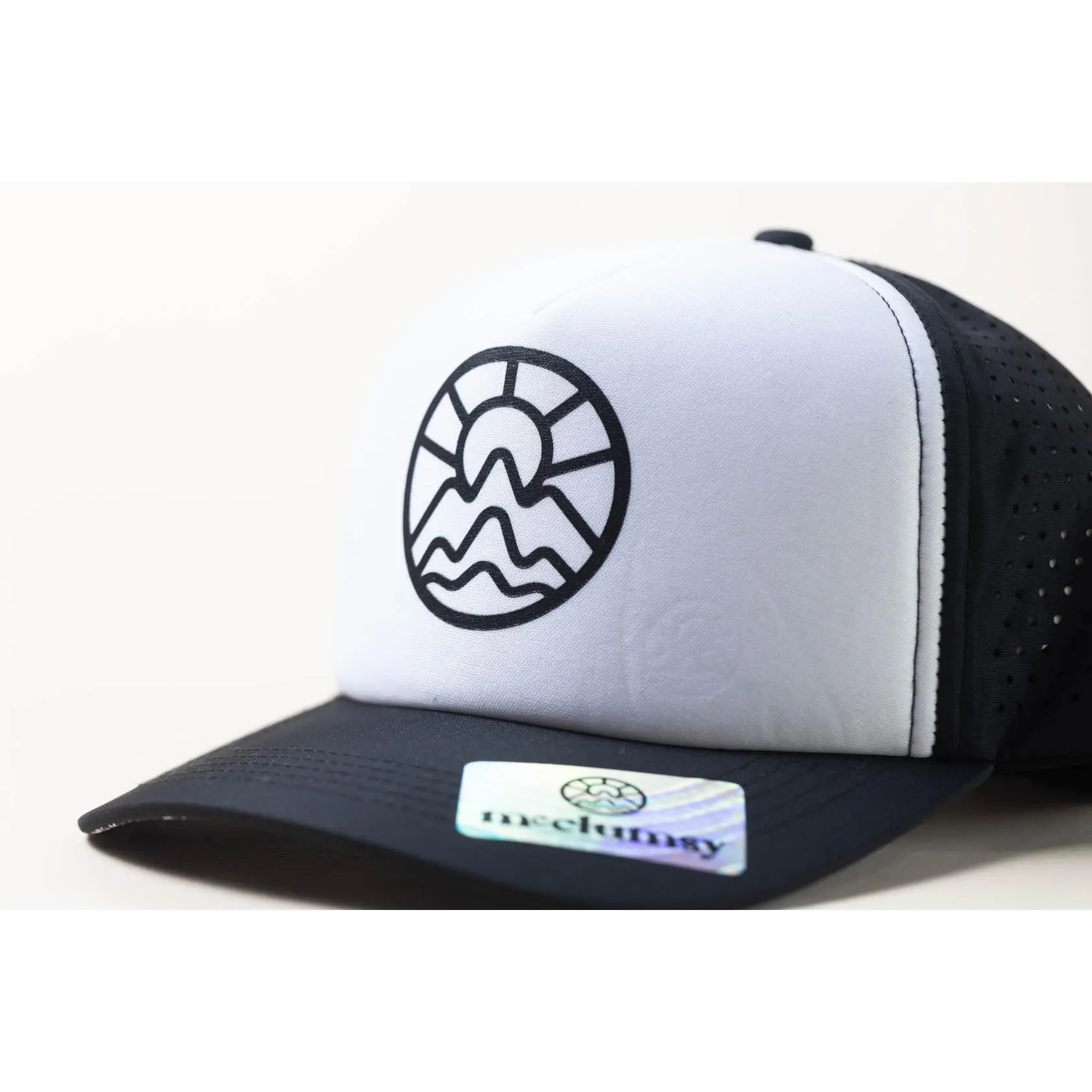 Trucker Hat Foam McClumsy Logo - Black & White