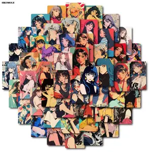 50PCS Japanese Cute Girl Avatar Sticker Kawaii For Kids DIY Notebook Bike Laptop Skateboard Decorative Graffiti Stickers