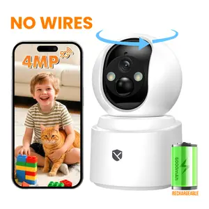 Wireless Smart Security Camera, 3-Month Battery Life, 2.5K HD Color Night Vision 360° Live View,  No Subscription, 2-Way Talk, 5G WiFi Camera & Alexa for Home/Pet/Baby Monitoring