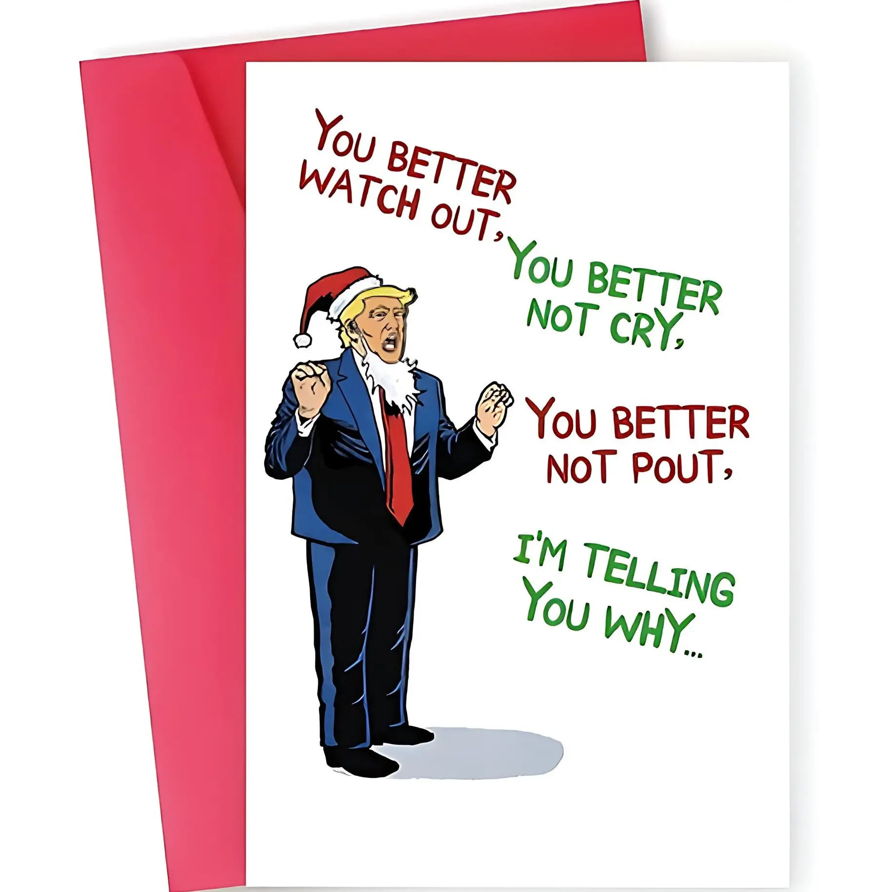Funny Trump Christmas Card for Men & Women - Hilarious Holiday Humor Xmas Gift