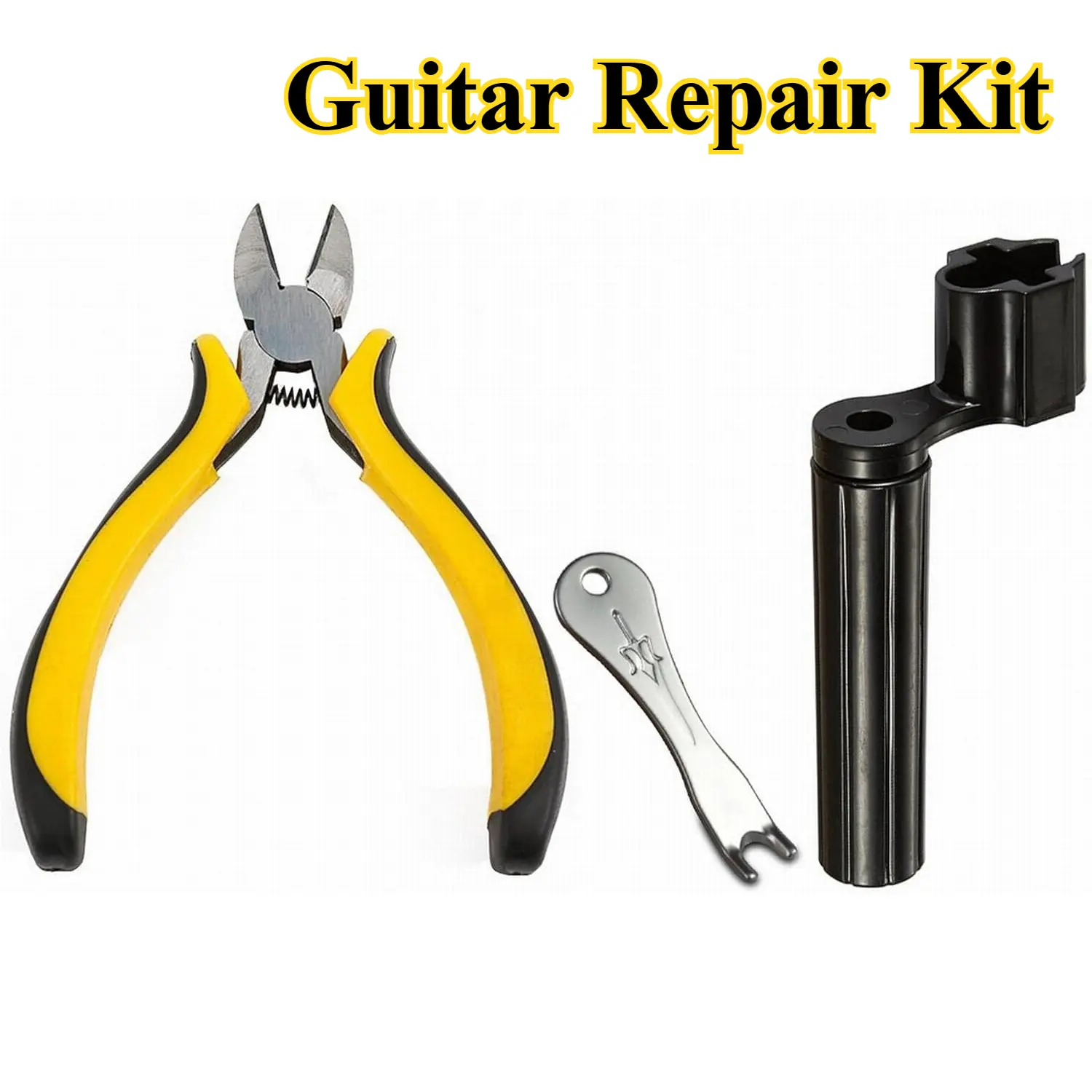 3 Pieces Guitar Repair Tools Set,Including 2 in 1 String Winder,String Cutter and Pin Puller for Acoustic Electric Bass,Christmas Party Gifts,Hand Tools Kits