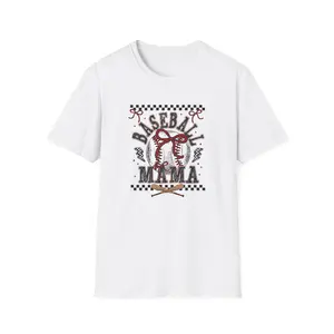 Baseball Mama Bow Shirt Trendy Sports Mom Game Day T-shirt