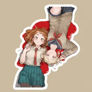 Love vs Chaos Contrast Dynamic Pair Ochako Urakaka & Toga Himiko Sticker