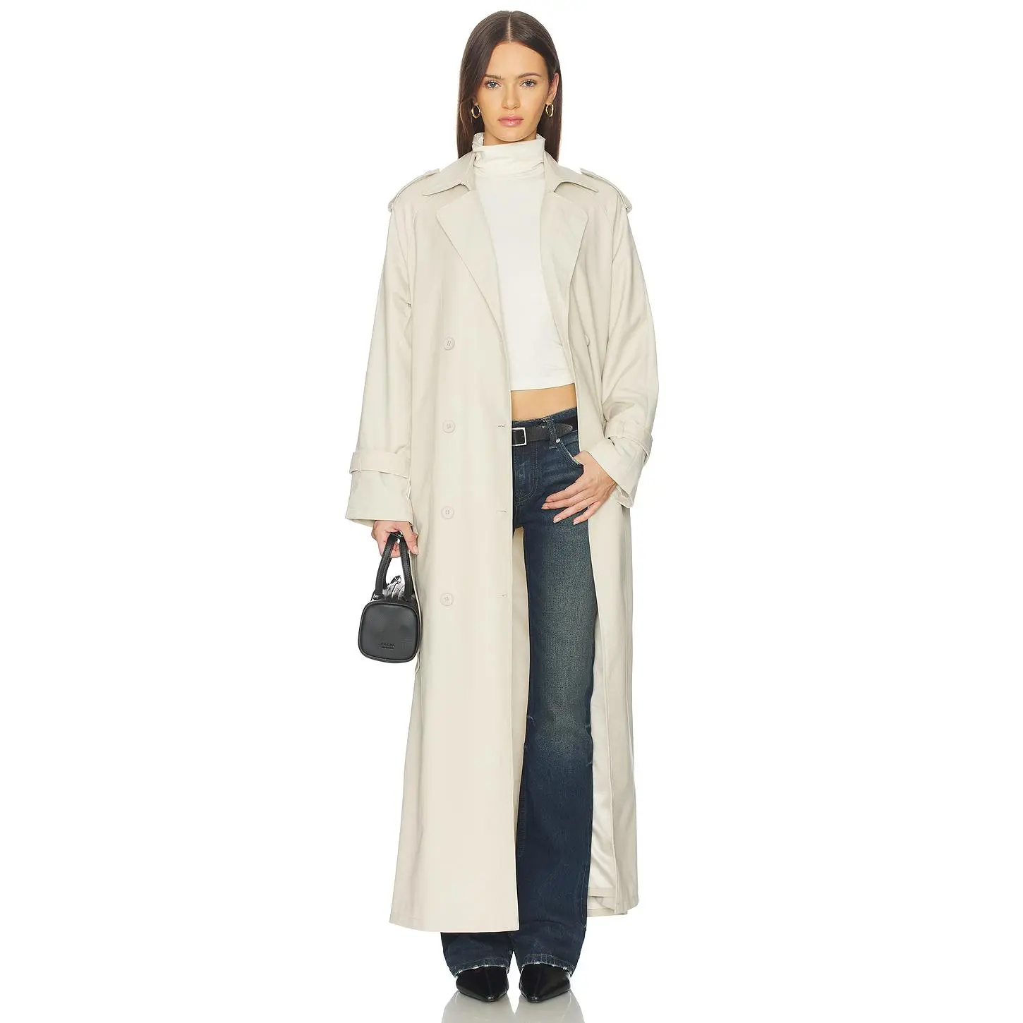 LIONESS x REVOLVE Trencherous Coat in True Beige