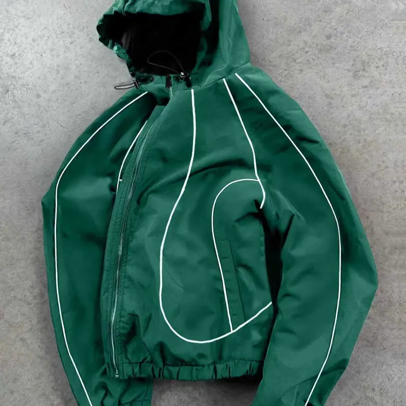 Men's Windproof Waterproof Jacket, Breathable Outdoor Hiking Coat, Foldable Hat Design, Lightweight Durable, All-Weather Use, Outdoor Sports Jacket, Sports Hooded Jacket, Hooded Athletic Coat, Outdoor Wear