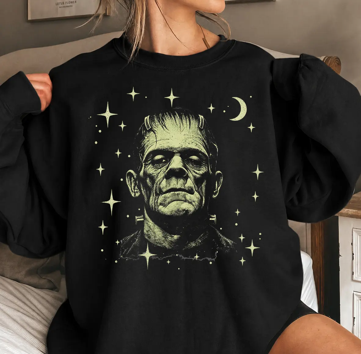 Frankenstein Monster And Bride Couple Halloween Unisex T-shirt, Sweatshirt, Hoodie, Horror Movie Unisex T-shirt, Gift For Fan