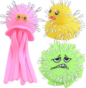 Summer Spring Gift 3 PCS Octopus Water Balls Pool Toys for Kids,Sensory Stress Relief Floating Pool Beach Bath Toy Water Bomb Splash Balls Holloween Christmas Goodie Bag Fillers Party Favors (1frisbee+1duck+1octopus)