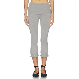 Frankies Bikinis Milo Cloud Knit Capri in Cloud Cover