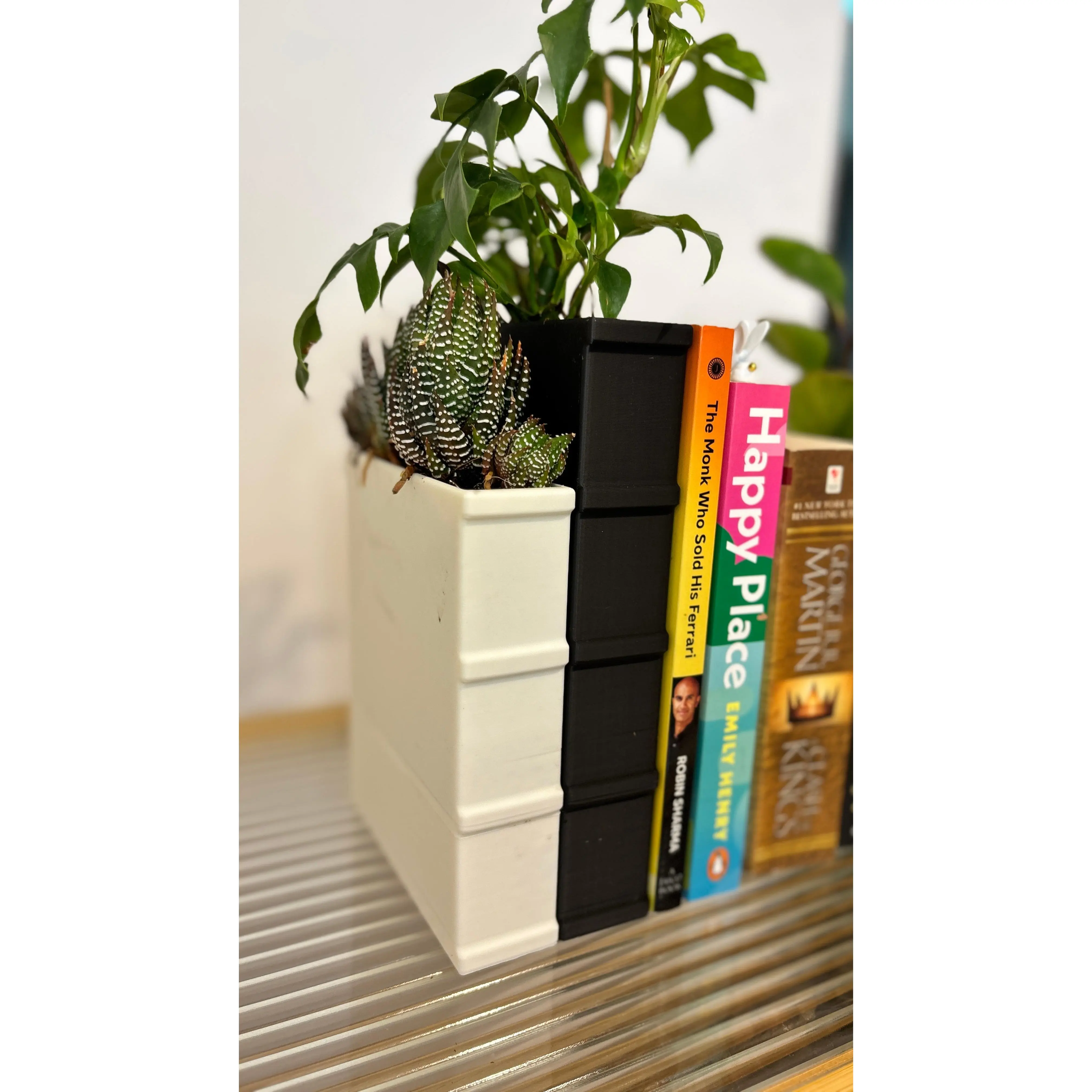 Book Shaped Book End Planters
