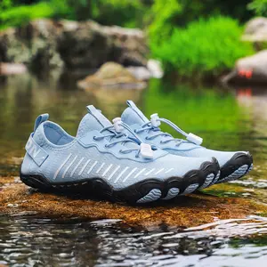 New Summer Women's and Men's Mesh Air Cushion Water Shoes, Breathable Quick-Dry Diving Beach Canyoning Shoes, Plus Size Couple Rock Climbing Footwear