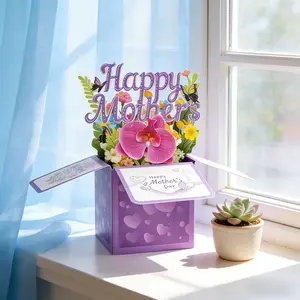 2026 Creative New Mother's Day Father's Day 3D Greeting Card, Cross-Border Heartfelt Blessing Box, Multi-Color, Perfect Gift for Parents