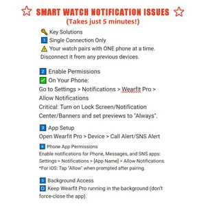 【Not for sale】Smart Watch Instructions for Message/Call Notificaition